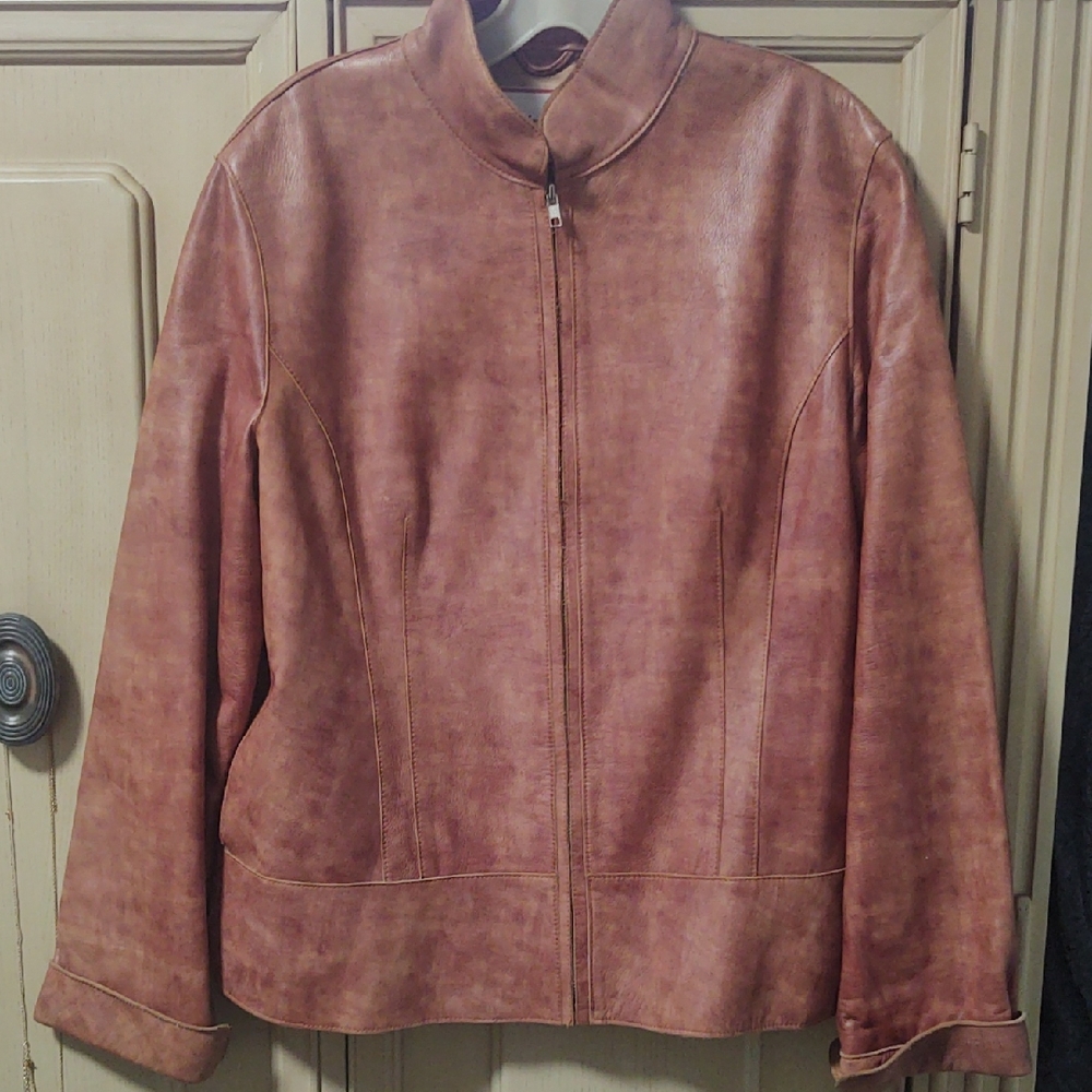 Belinda M Designs Women's Tan Genuine Leather Jacket